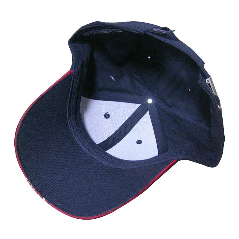 fashion ball marker in plain sports hat with sandwich