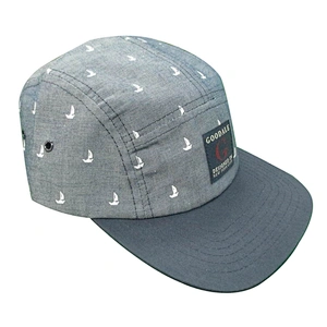 5 panel flat brim hat