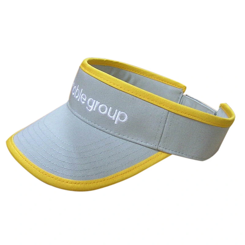 High quality 100% cotton sunvisor hat with contrast binding