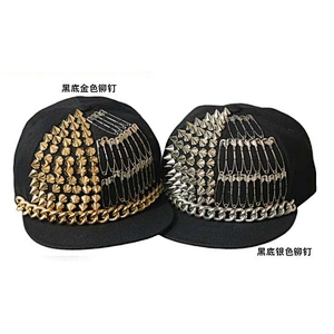 Custom stud spike hat snapback caps punk style hat