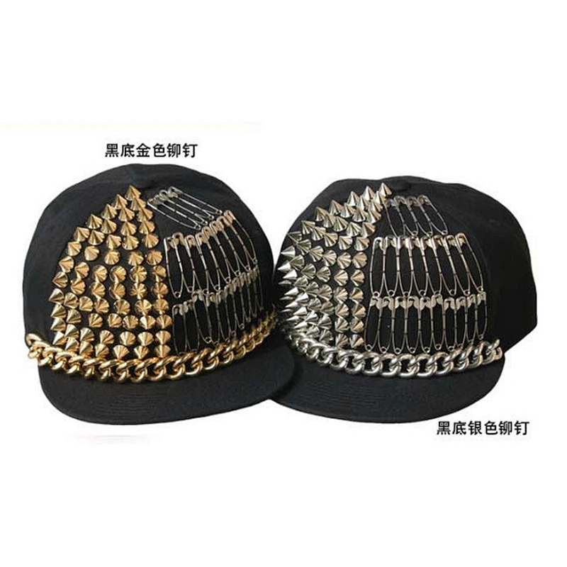 Custom stud spike hat snapback caps punk style hat