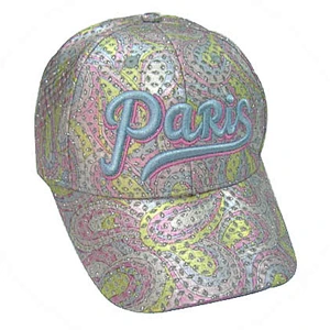 Fashion wholesale 6 pane customize Shining Cap with embroidery