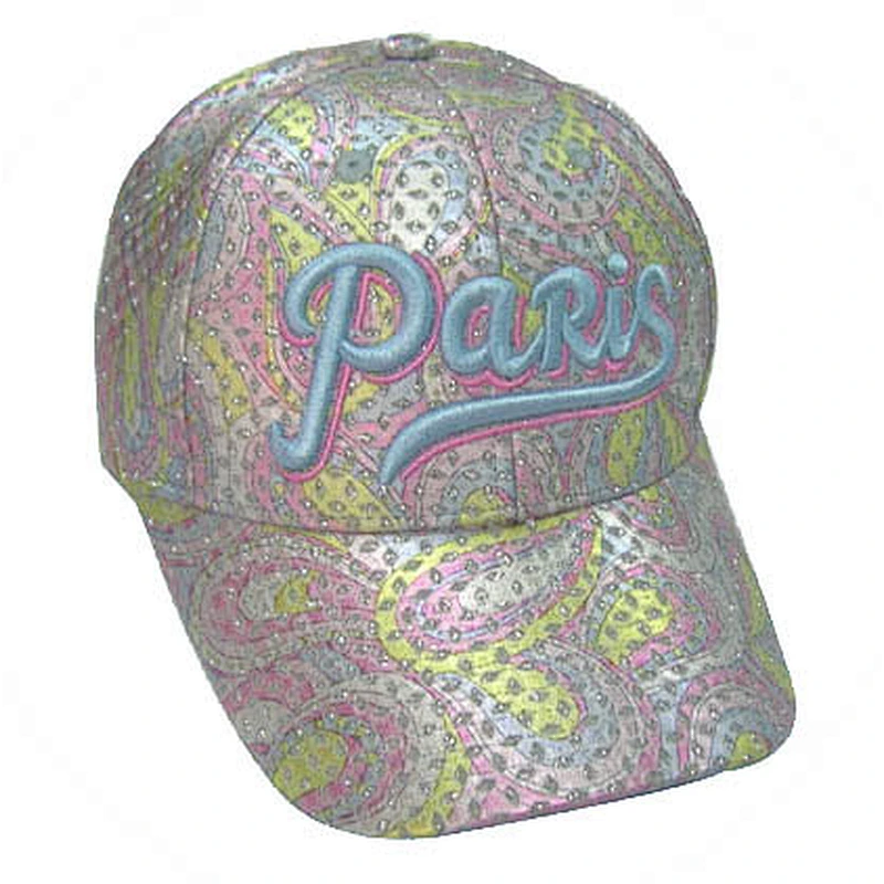 Fashion wholesale 6 pane customize Shining Cap with embroidery