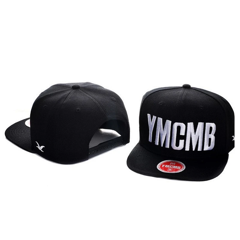 ymcmb two-tone 6 panel raised embroidery custom snapback hats