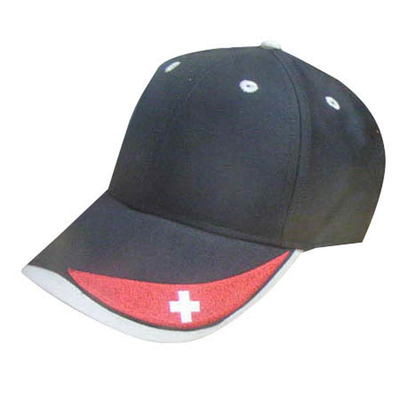 Fashion sandwich cotton 6 panel sport  hat with embroidery
