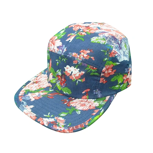 floral 5 panel camp hat