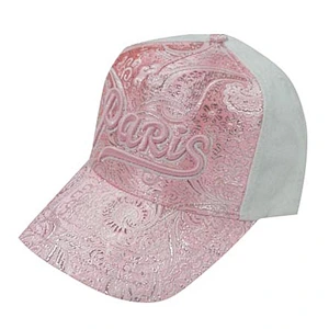 5 panel flower partner fabric on front  cap with embroidery