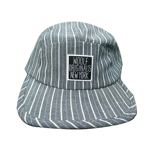 5 panel stripe fabric camp hat