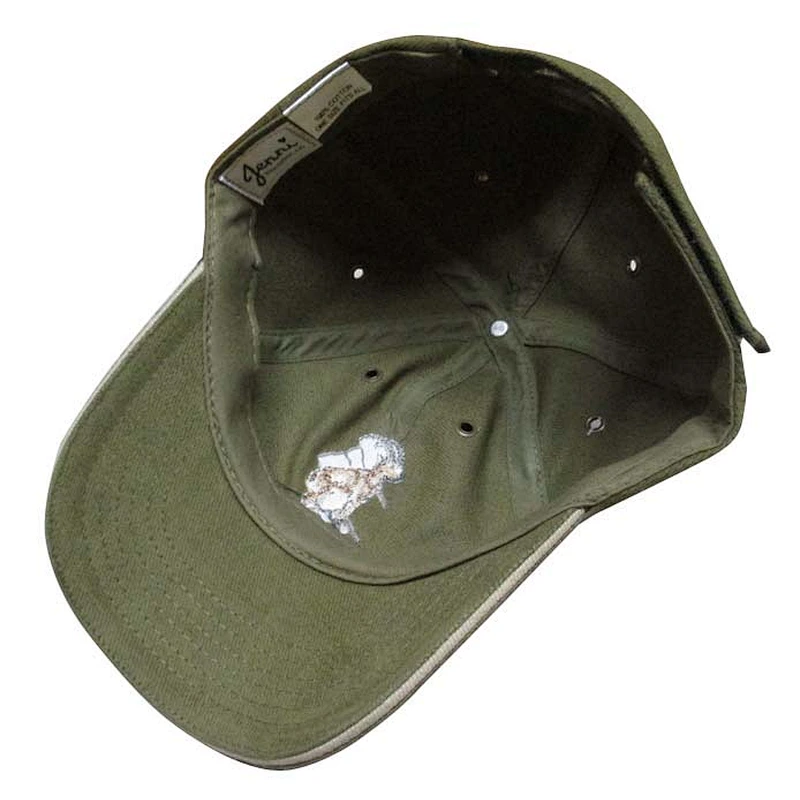 customized 6 panel sports cap with flat embroidery