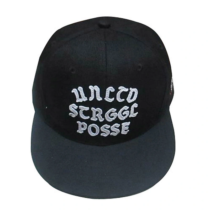 flat brim embroidery patch snapback hat and cap