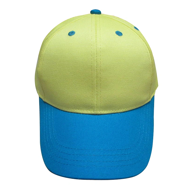 High quality 6 panel cotton blank kids two toned sports cap