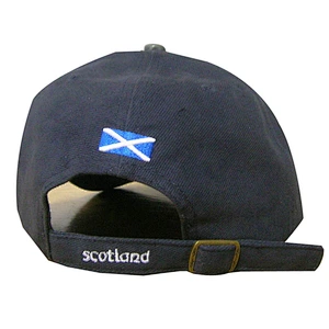 leather sports cap with embroidery logo from front panel to upper brim