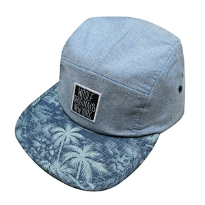 5 panel camp denim canvas hat