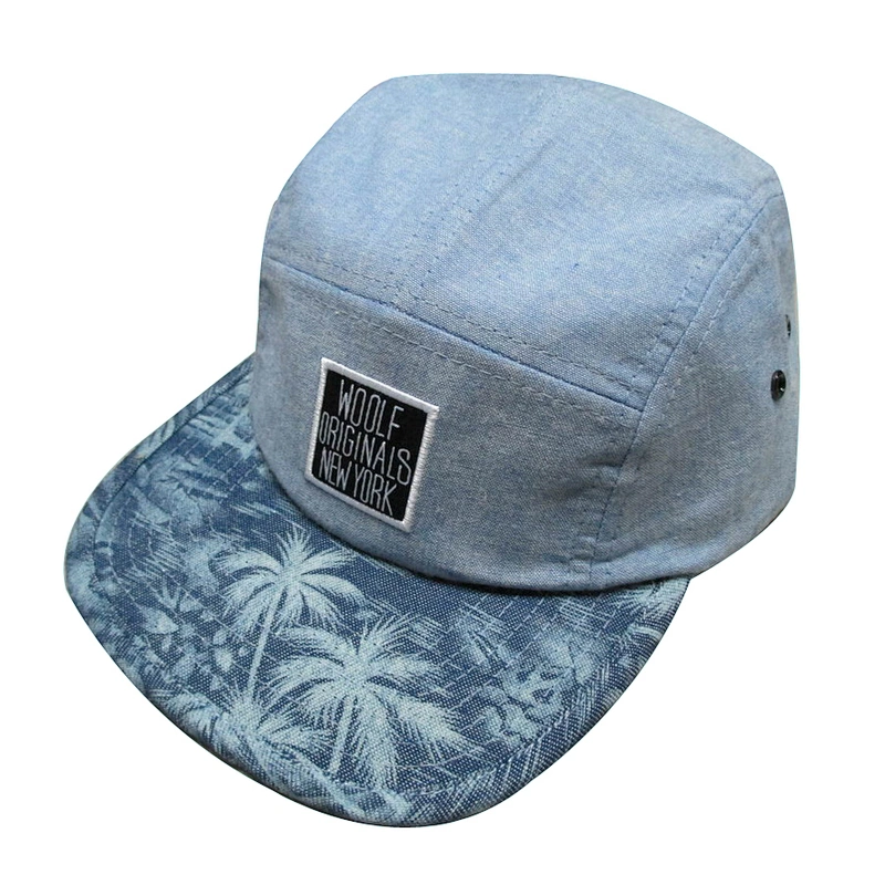 5 panel camp denim canvas hat