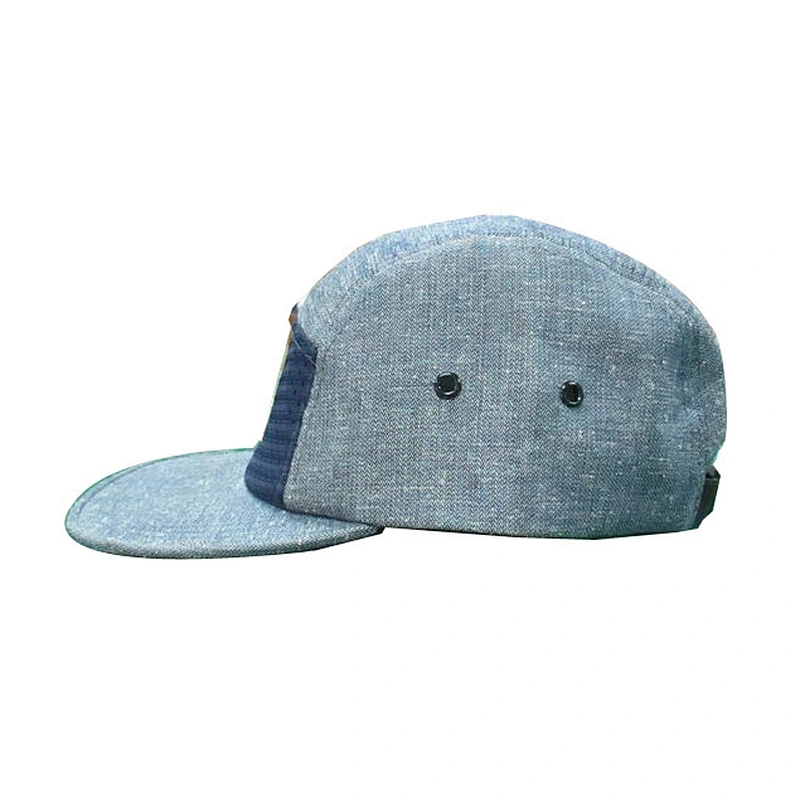 5 panel hat with soft mesh on front