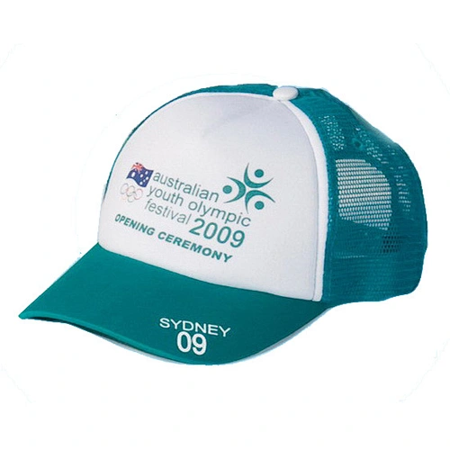 Fashion 5 panel backsnap mesh hats with printing