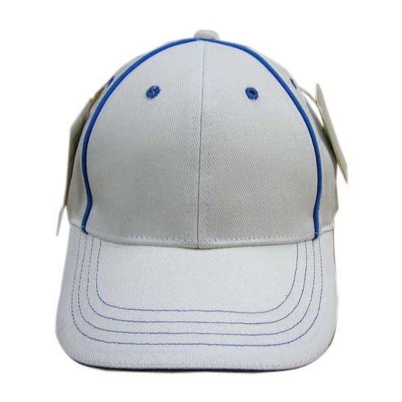 baseball cap with piping on front and back