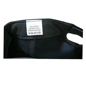6 panel shape flat embroidery custom logo black color sports caps
