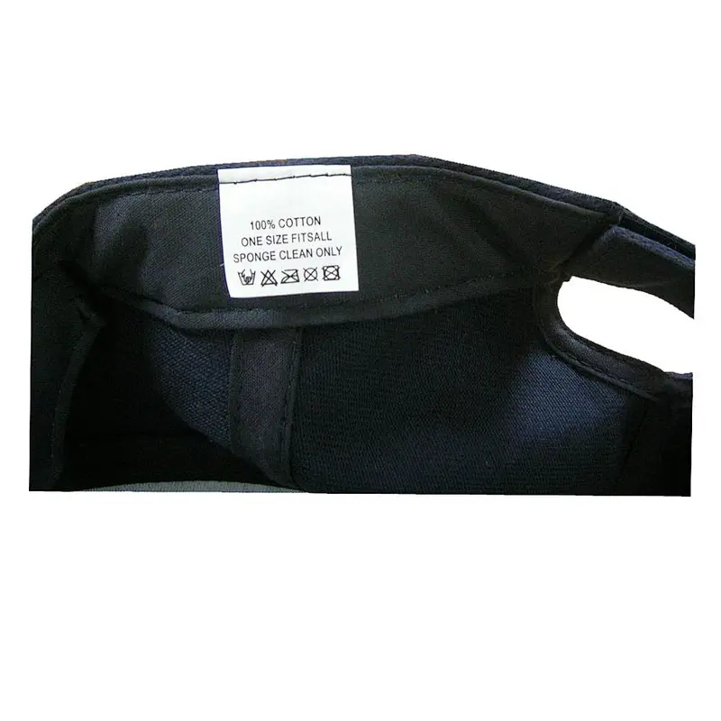 6 panel shape flat embroidery custom logo black color sports caps