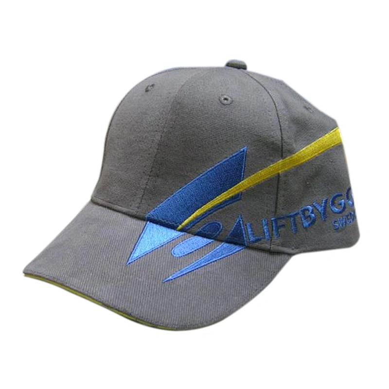 Fashion 6 panel cotton twill  baseball cap with embroidery