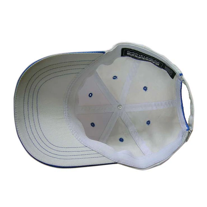 baseball cap with piping on front and back