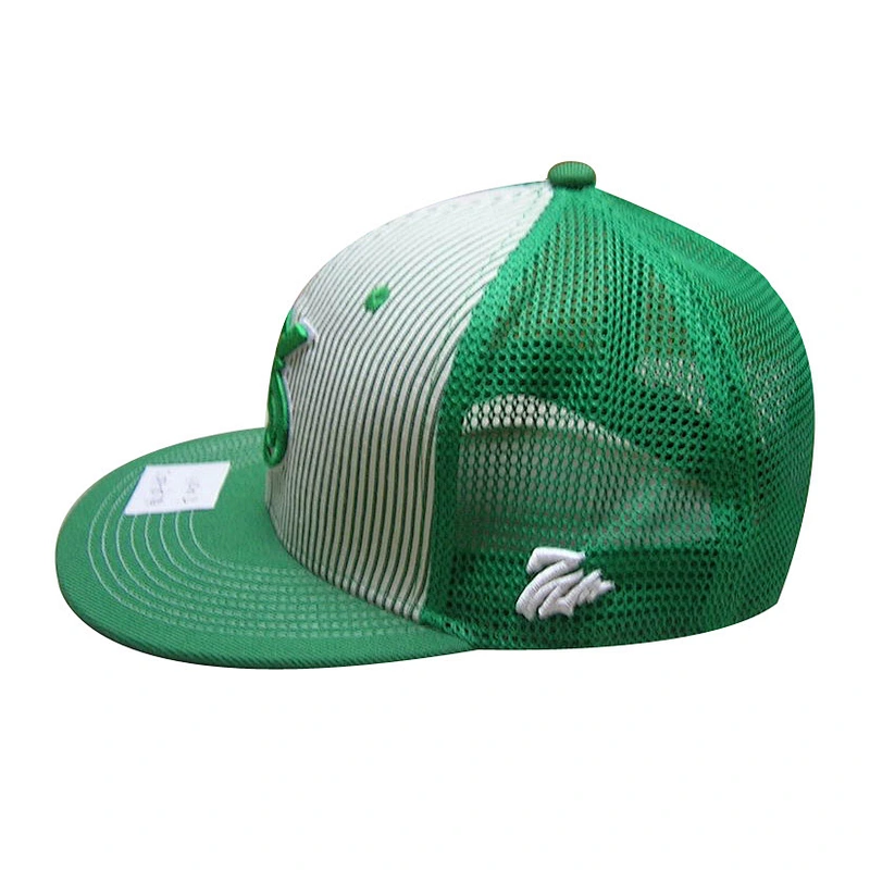 mesh flat brim baseball cap