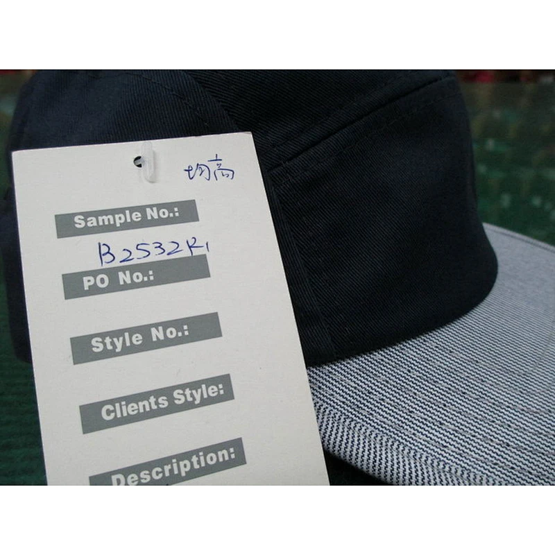 5 panel plain camp hat