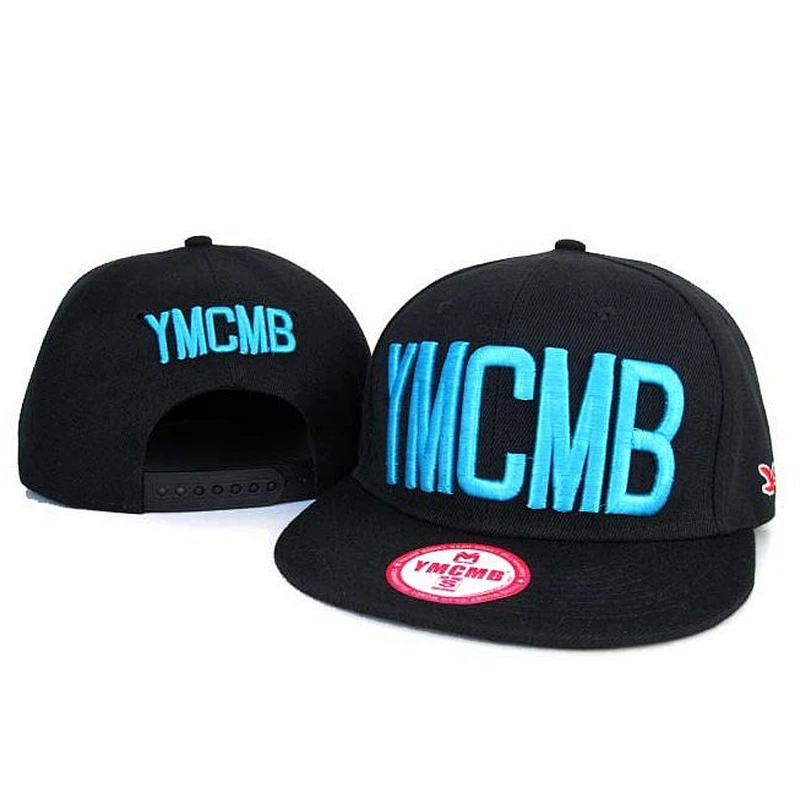 ymcmb two-tone 6 panel raised embroidery custom snapback hats