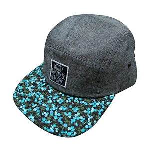 Flat Brim 5 Panel Cap
