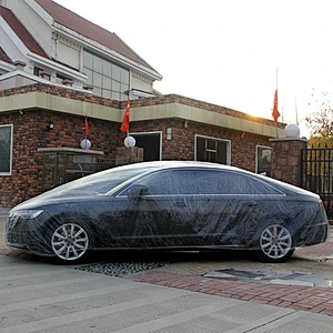 transparent clear disposable plastic car cover
