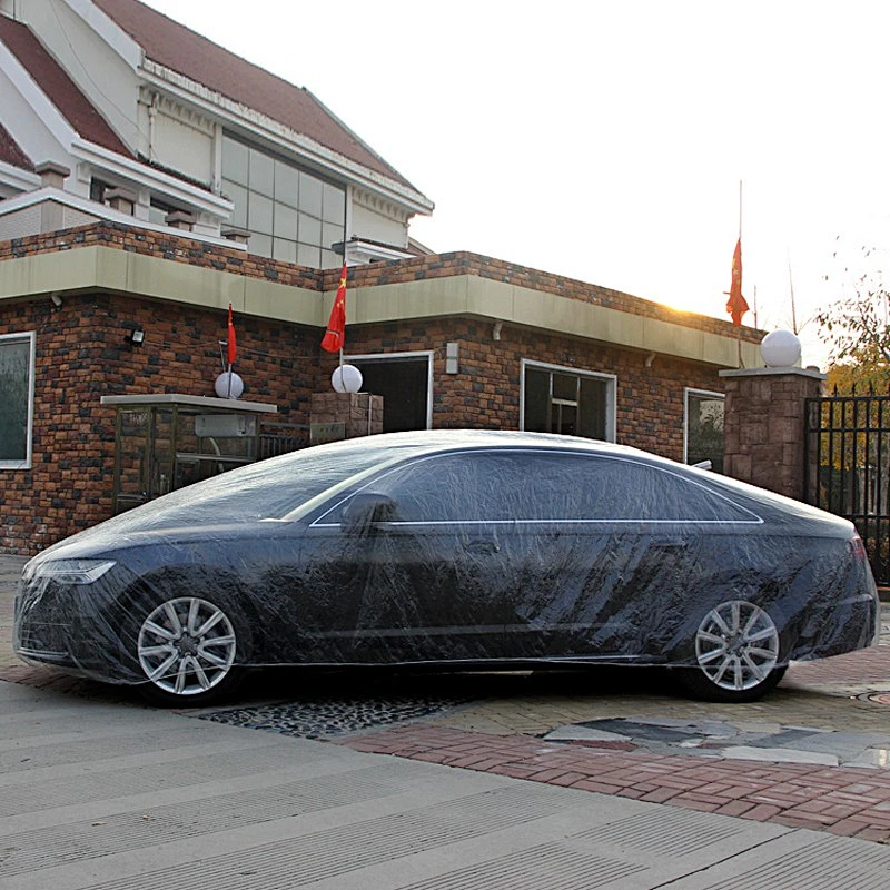 transparent clear disposable plastic car cover