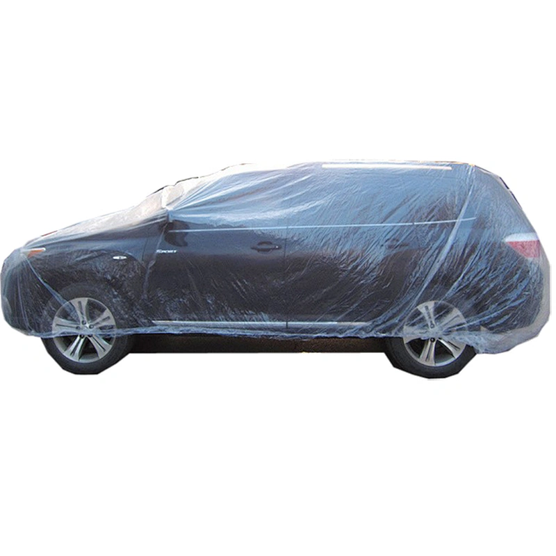 transparent clear disposable plastic car cover
