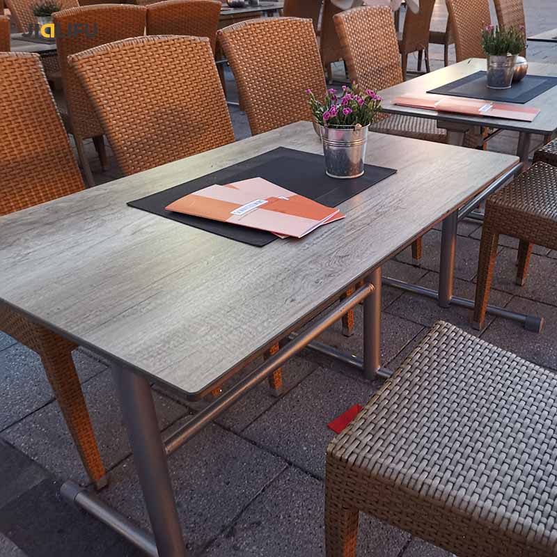Wood outdoor compact hpl table top,outdoor tabletop