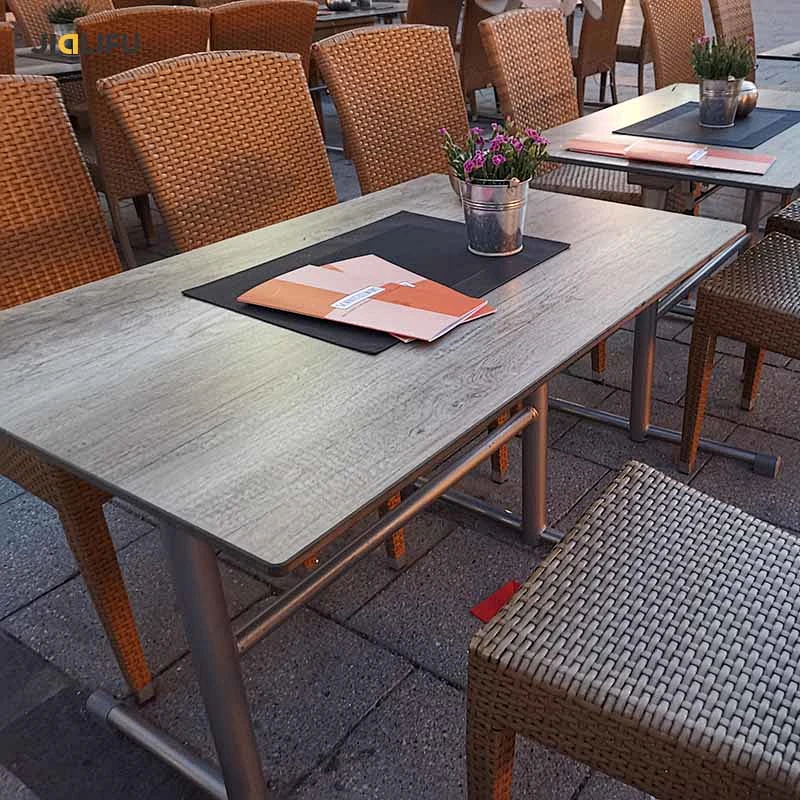 Wood outdoor compact hpl table top,outdoor tabletop