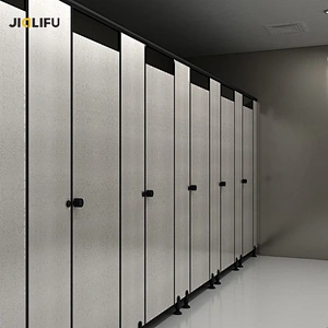 Head rail braced commercial phenolic toilet cubicles partitions