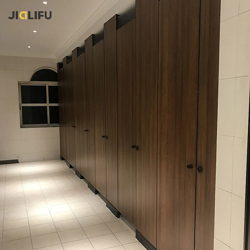 Jialifu ebony hpl honeycomb panel toilet cubicle partition