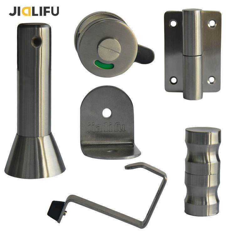 High end stainless steel public toilet cubicle partition fittings