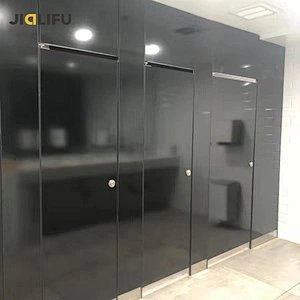 America black glossy compact laminate metal honeycomb bathroom partition stall