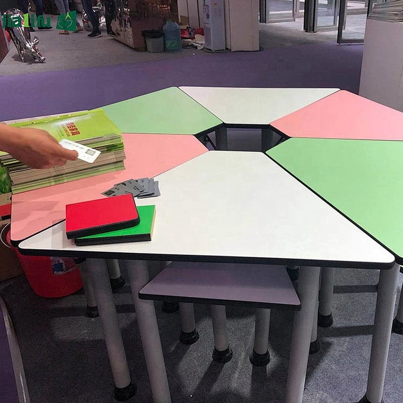 phenolic compct laminate table top/church office desk to round table