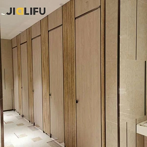 Wooden phenolic board led light toilet cubicles
