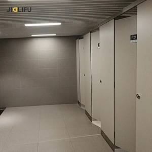 Custom image public hpl toilet partition system