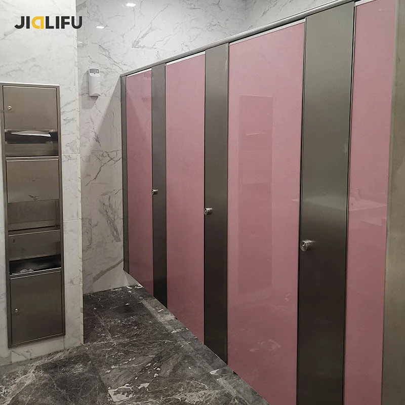 Custom glass composite panels toilet partition