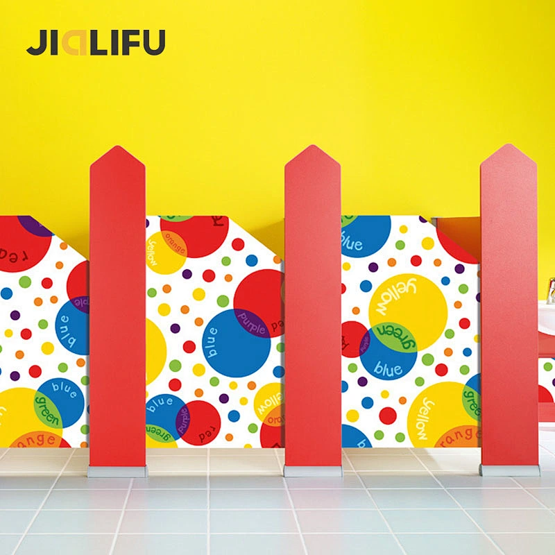 Modern design children bathroom partition stall