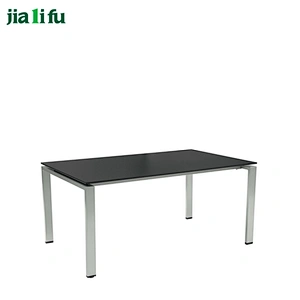 Antique solid white phenolic laminate square dining table