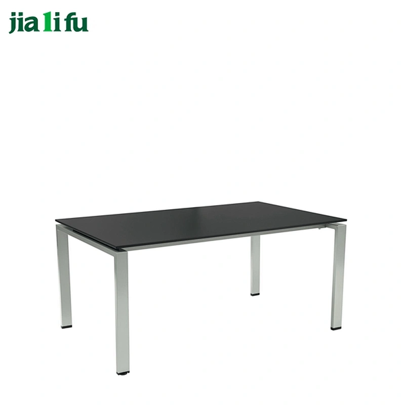 Antique solid white phenolic laminate square dining table