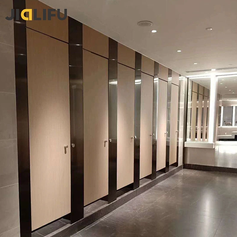 Waterproof compact laminate HPL toilet room partitions