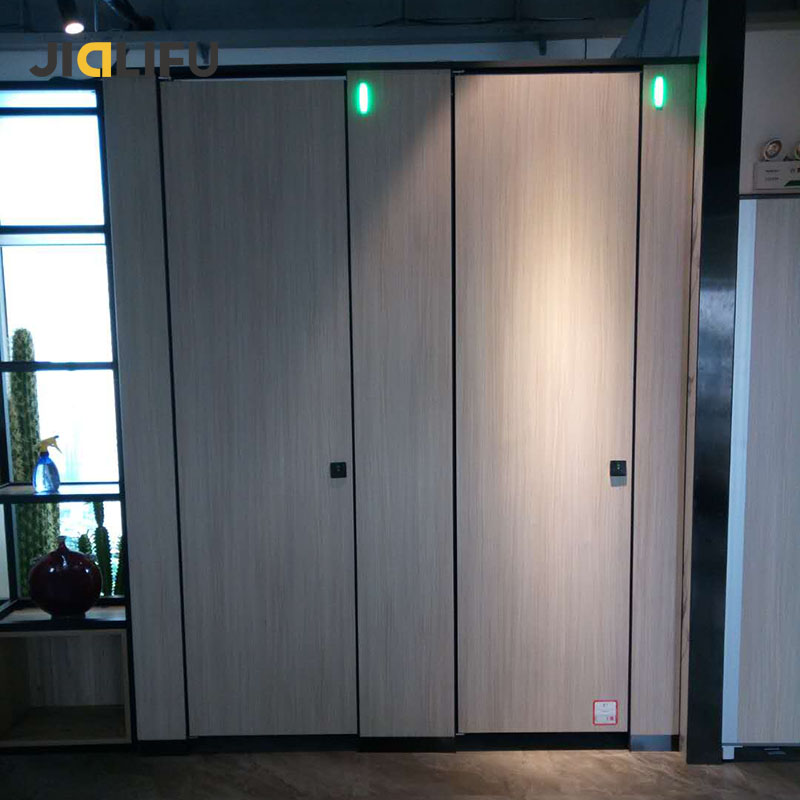 Wooden phenolic board led light toilet cubicles