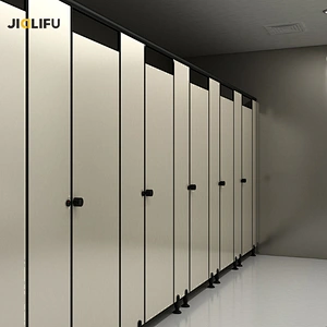 Factory direct sales 12 mm nylon solid color hpl toilet cubicle partition