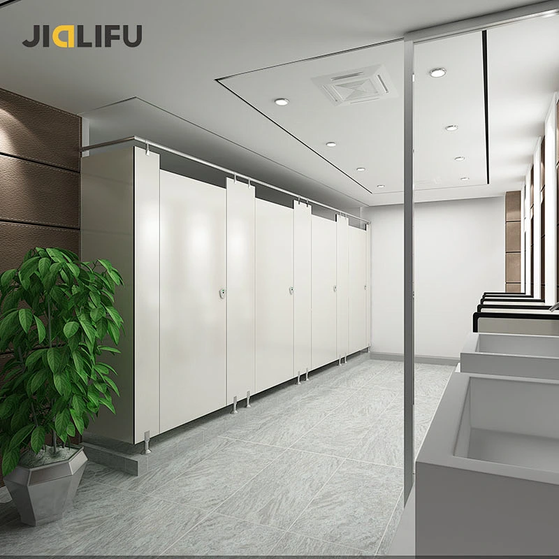 Library orange public toilet cubicle,custom hpl toilet partition