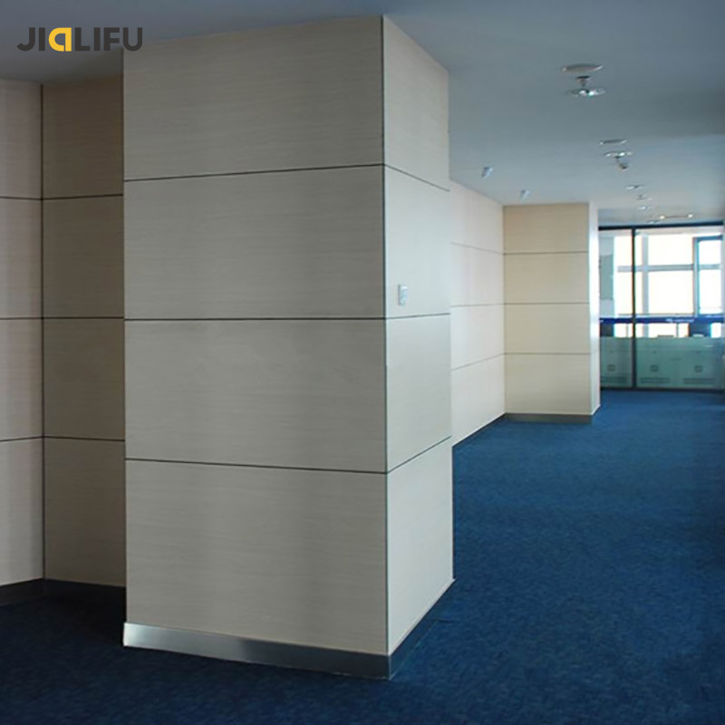 Wood grain HPL interior wall cladding system panel